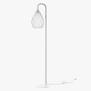 Geometric Standing Lamp White 3D model