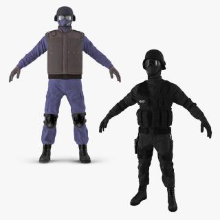 SWAT Uniforms 3D Models Collection 3D model