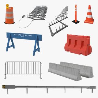 3D Road Barriers Collection 6