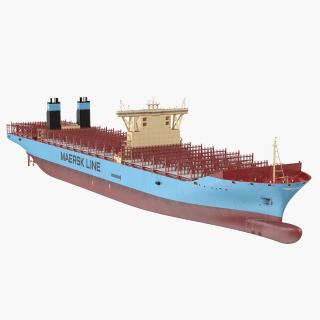 3D Maersk McKinney Moller Container Ship Empty model