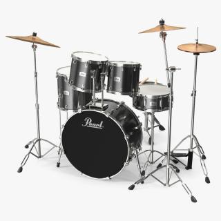 3D Pearl Roadshow Drum Set model