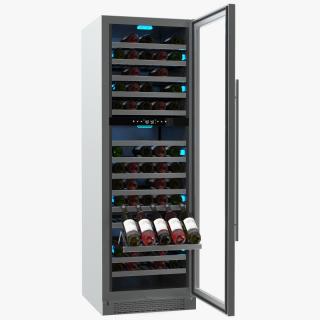 3D Wine Cooler Dual Zone Open Bottle model