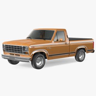 3D model Ford F Series Ranger 1980 Pickup Truck Orange