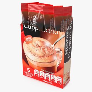 Nescafe Cappuccino Box Opened 3D model