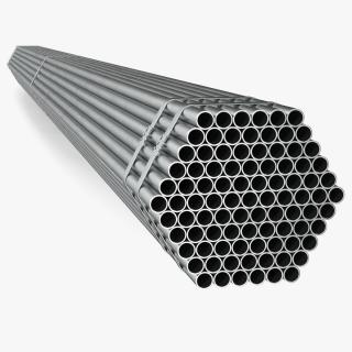 Thin Steel Pipes Bundle 6 Meters 2 3D model