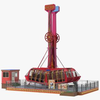 3D model Kamikaze Ranger Ride Attraction OFF