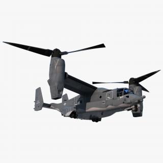 V-22 Osprey Transport Aircraft Rigged 3D