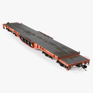 3D Heavy Duty Flatcar model