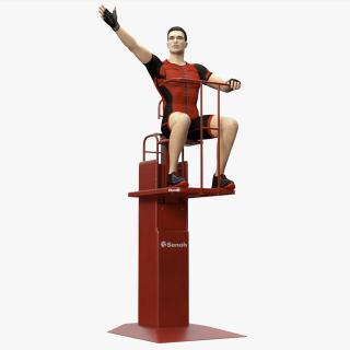 Volleyball Referee on the SENOH Umpire Tower 3D model