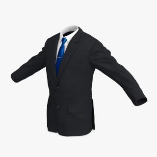 Business Uniform Jacket Suit Tie 3D