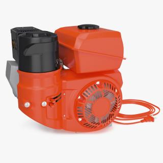 Electric Start Gasoline Engine Orange 3D