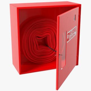 3D Fire Hose Cabinet Set