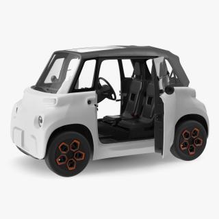 3D model Small Electric Car Rigged