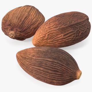 3D Dried Black Cardamom Fruit