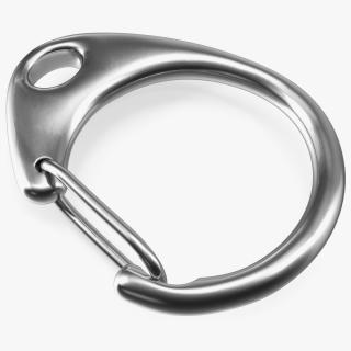 Round Trigger Swivel Clip Silver 3D