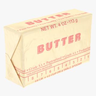 3D Stick of Wrapped Butter model