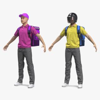 3D model Rigged Delivery Men Collection