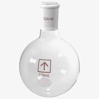 3D Round Bottom Receiving Flask model