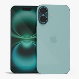 3D model Apple IPhone 16 Teal