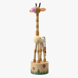 Giraffe Push Puppet Toy Rigged for Modo 3D model