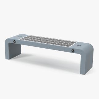 Smart Solar Bench Grey 2 3D model