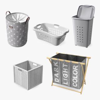 3D Laundry Baskets Collection 3 model