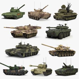 3D model Rigged Tanks Collection 2