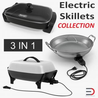 3D Electric Skillets Collection model