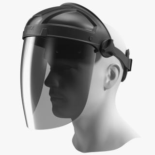 Uvex Turboshield Face Shield Dark Visor 3D model