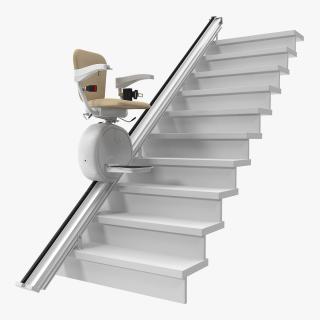 3D model Straight Stairlift Rigged