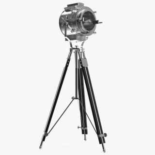 Theater Nautical Lamp Black Tripod 3D model