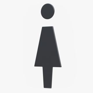 3D Women Restroom Symbol