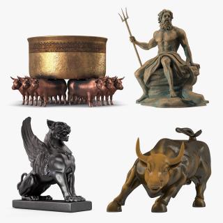 3D model Bronze Sculptures Collection 2