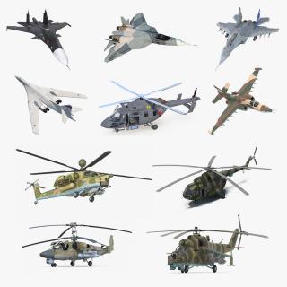 3D Rigged Russian Military Aircrafts 3D Models Collection 2