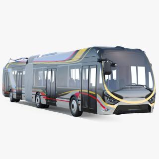 3D Electric Hybrid Trolleybus