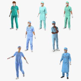 Rigged Doctors 3D Models Collection 3 3D