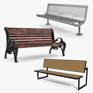 3D model Street Benches 3D Models Collection