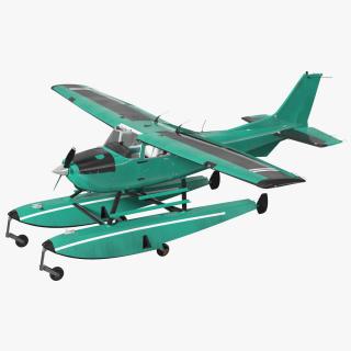 3D model Four Seat Seaplane Rigged