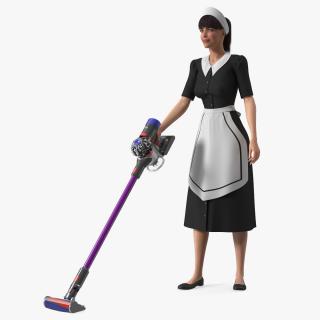 3D Housekeeping Maid with Handheld Vacuum Cleaner 2 model