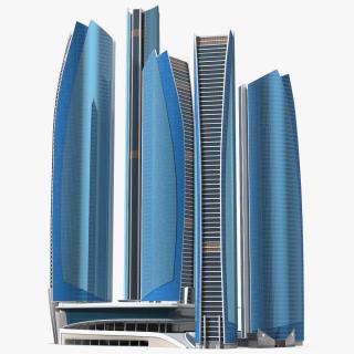 3D Etihad Towers model