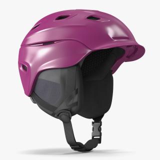 Womens Snow Helmet Red 3D