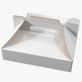 Pizza Box with Handle White 3D