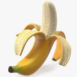 3D Banana Peeled model