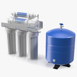 3D Reverse Osmosis Drinking Water Filtration System model