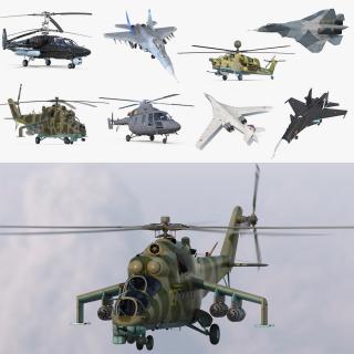 Russian Military Aircrafts Collection 3D