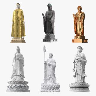 Buddha Statues Collection 7 3D