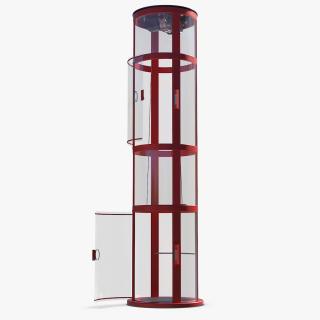 3D Mini Glass Elevator Red model