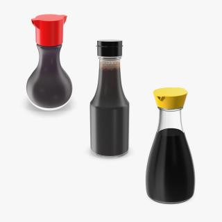 3D Soy Sauce Bottles Collection model