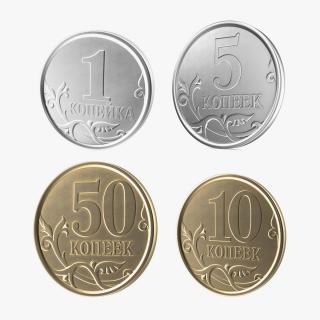 Russian Kopek Coins Collection 2 3D