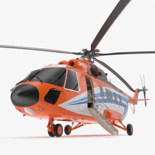 3D Russian Helicopter Gazprom MI-171 A3 Rigged model